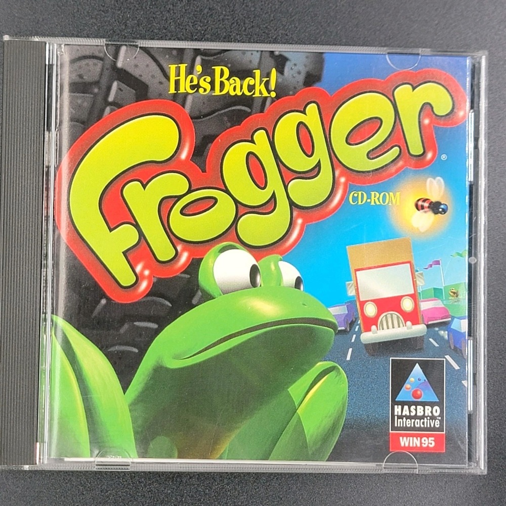 He's Back Frogger (PC CD-ROM, 1997) Hasbro Interactive Game Windows 95 Complete